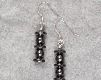 Hematite Drop Earrings (016)