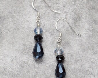 Blue Teardrop Earrings (002)