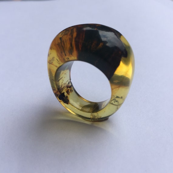 Natural Baltic Amber Sterling Silver Ring size 9 code GI 674