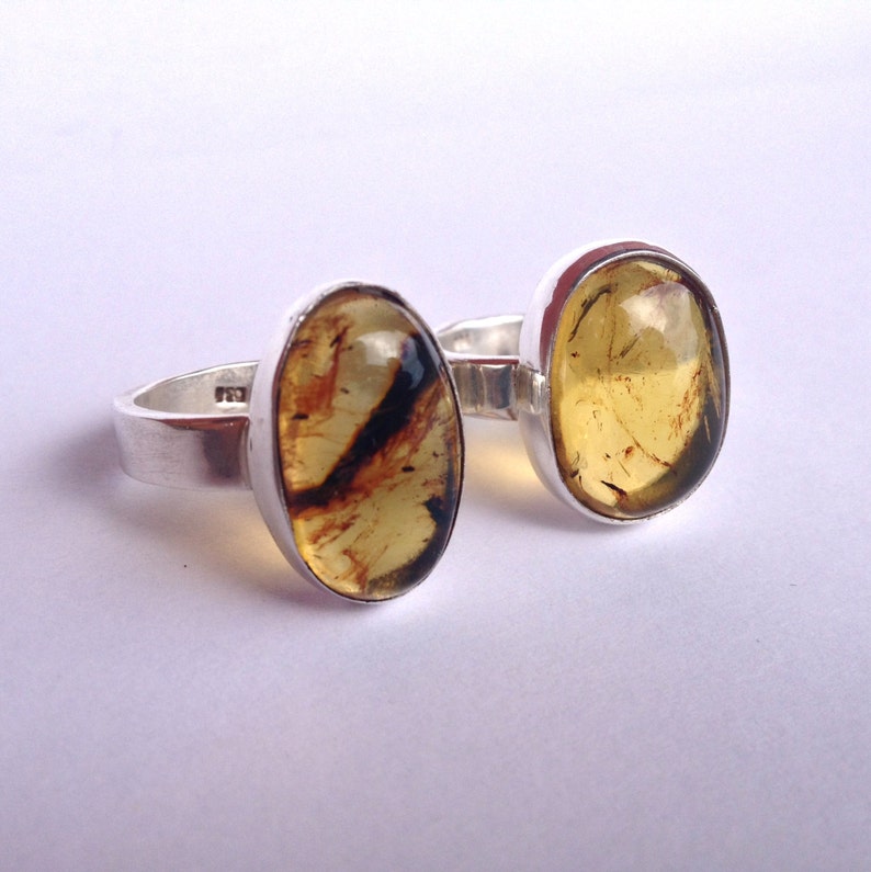 Silver Band Amber Ring Amber Rings Amber Ring Men/'s Amber Ring Women/'s Amber Ring Handmade Amber Ring Yellow Amber Ring