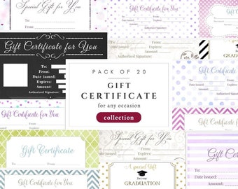 Gift Certificate printable,Photo,Confetti Gift Certificate Boho,Gift Card,Printable Gift Certificate,Gift,Digital Gift,Birthday Card