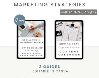 Social Media Marketing Strategy Guide + Content Calendar Guide | Stay Organized, Grow and Boost Engagement |  Social Media Marketing Plan