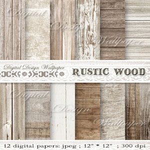 USO COMMERCIALE,Carta digitale in legno, Carta digitale legno rustico, Texture legno rustico, Legno angosciato, Sfondo legno digitale,Legno bianco