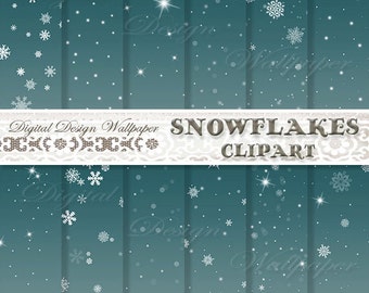 Snowflake Clipart,Snow Photo Overlay,Snowflakes Clipart,PNG,Snowflake Overlay,Winter Overlay,Digital Clipart Snowflakes,Holiday,Snowflake