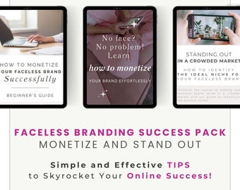 Faceless Branding Success Pack | How to Monetize Your Brand & Find Your Niche | Canva Templates | Instagram Reel Covers | Faceless Brand