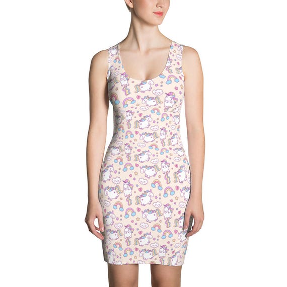 dress with unicorn print