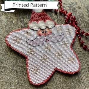 Starshine Santa - Printed Counted Cross Stitch Pattern