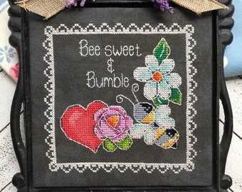 Digital Counted Cross Stitch Pattern - Bee Sweet and Bumble - Instant Download PDF
