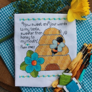 Counted Cross Stitch - Sweeter Than Honey - PDF Instant Download