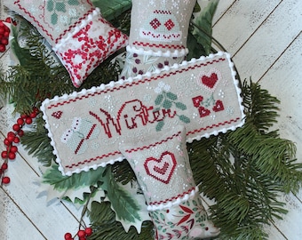 Digital Counted Cross Stitch - Little Winter Fling Series - PDF Instant Download