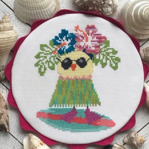 Digital Counted Cross Stitch Pattern - Luau Luhu Bird - Instant Download PDF Pattern