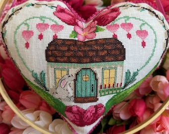 Tulip Cottage - PDF Instant Download - Counted Cross Stitch Pattern