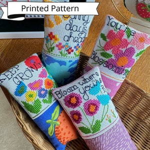 Flower Burst Flings Book - Printed Version - Counted Cross Stitch Pattern