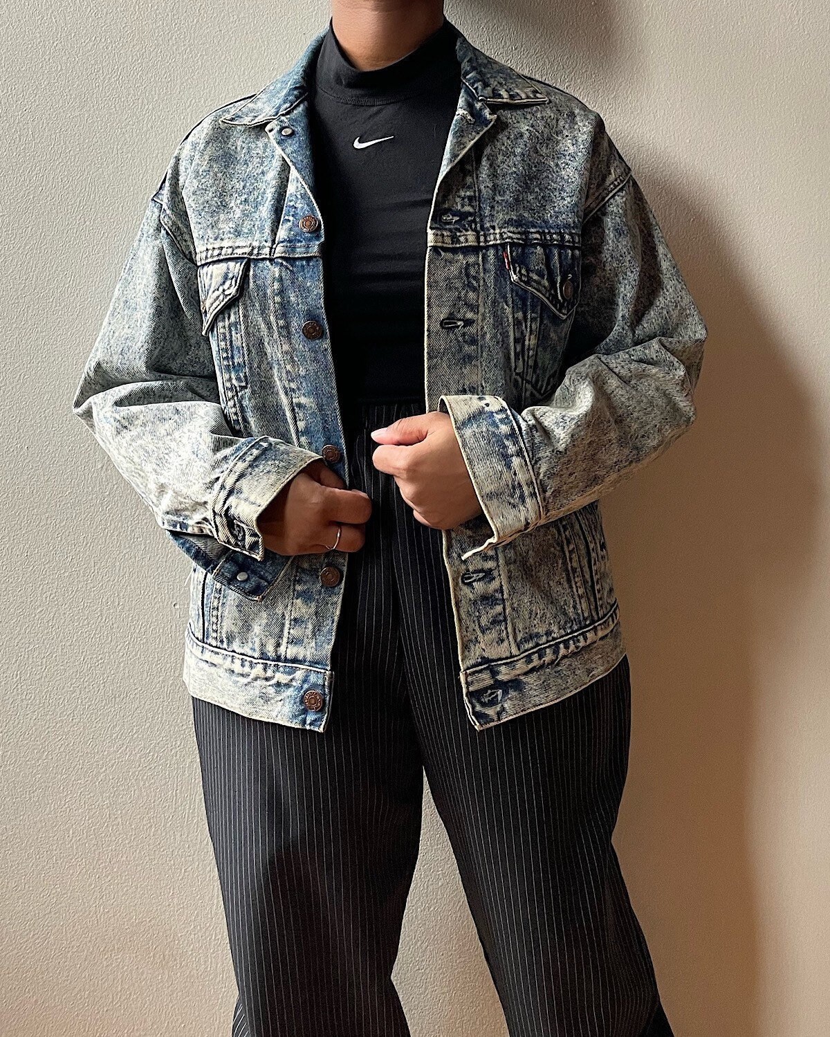 Vintage Levis Acid Wash Denim Jacket 