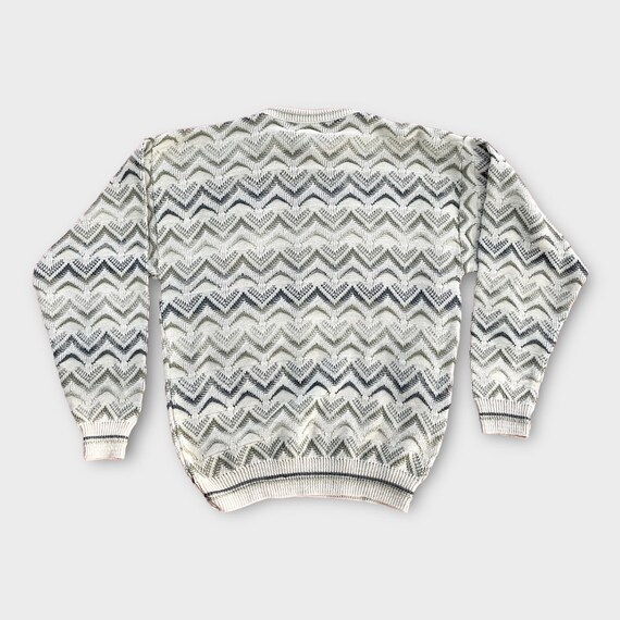 Jantzen Neutral Knit Dad Sweater (L) - Long Sleev… - image 3