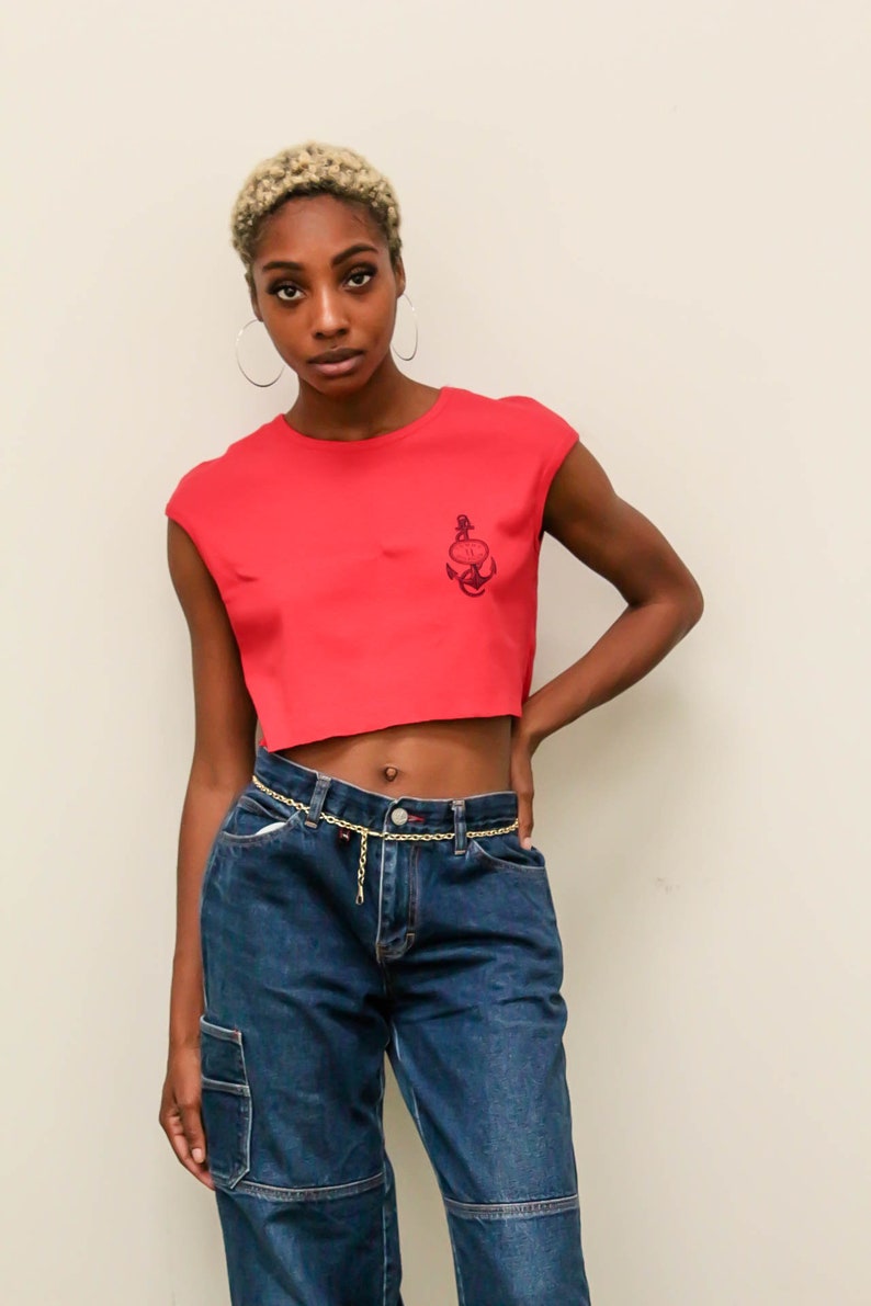 tommy hilfiger crop top t shirt