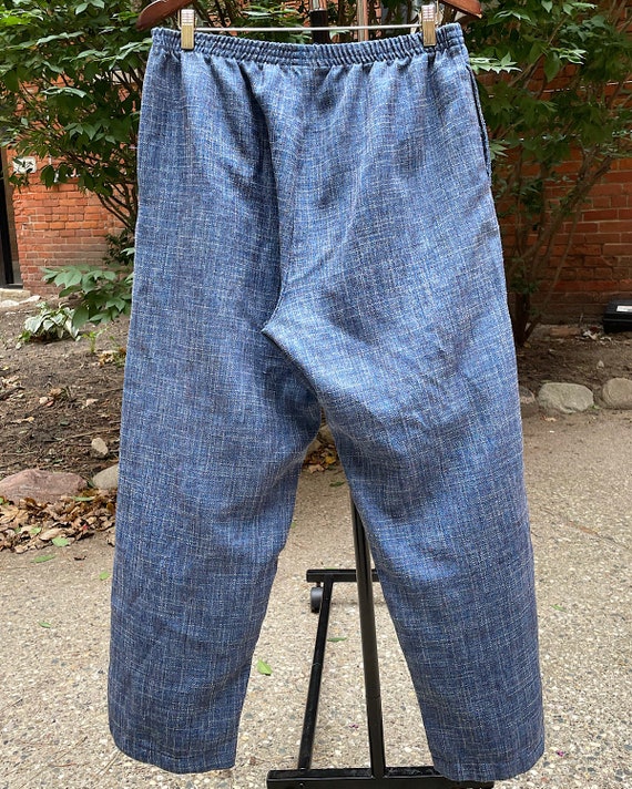 Vintage Blue Plaid Easy Pants (1X) - Hi-Rise Pant… - image 2