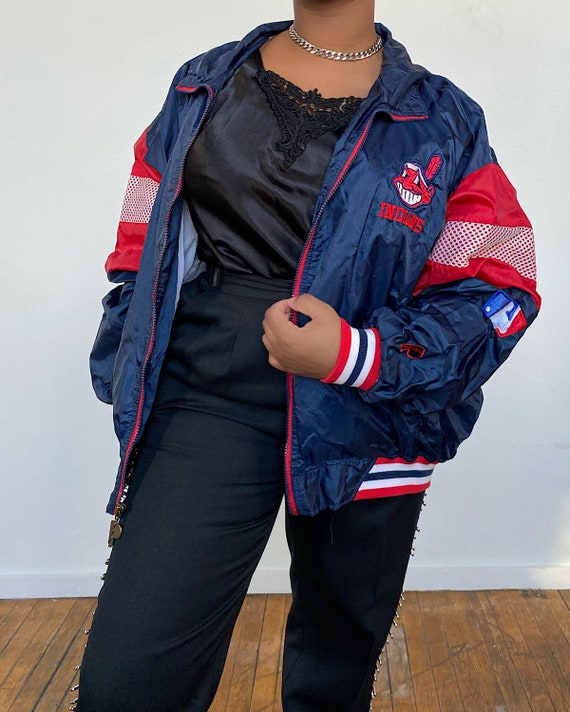 Vintage Oversized Cleveland Indians Windbreaker -