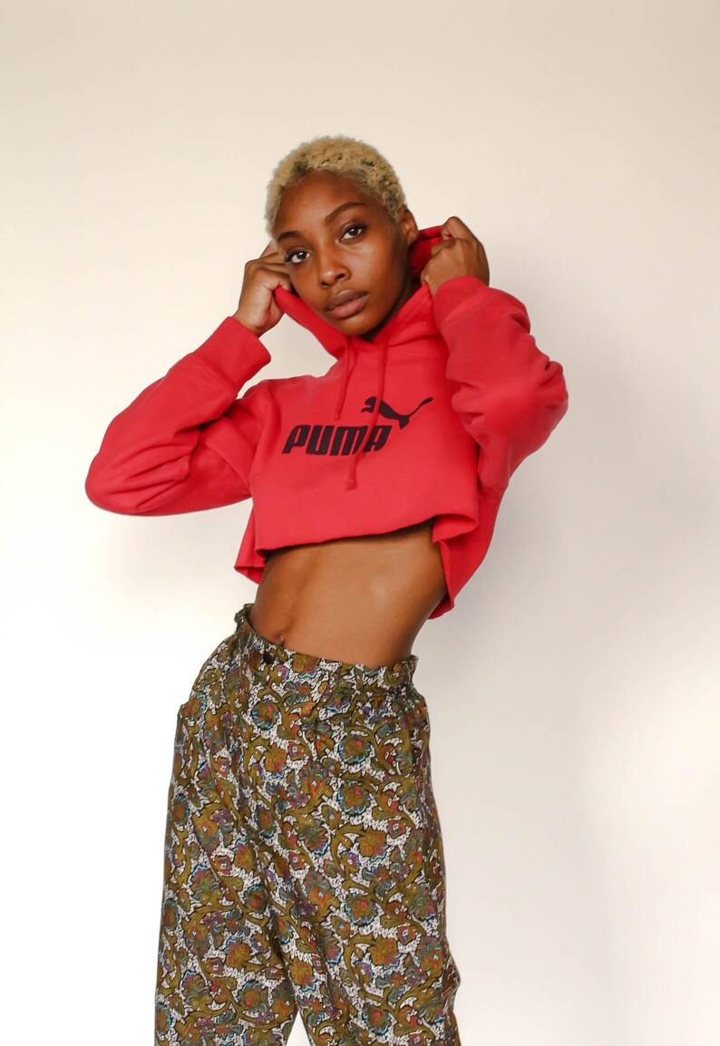 puma red crop top