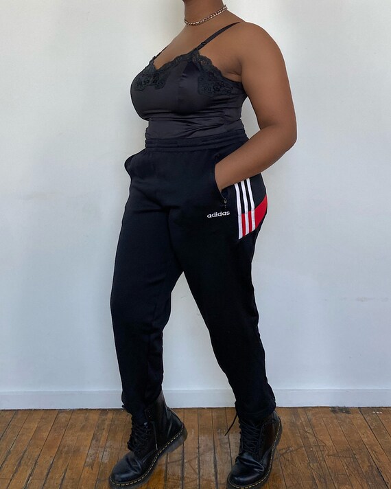Vintage 90s Adidas Joggers (M) - Adidas Black Hi-R