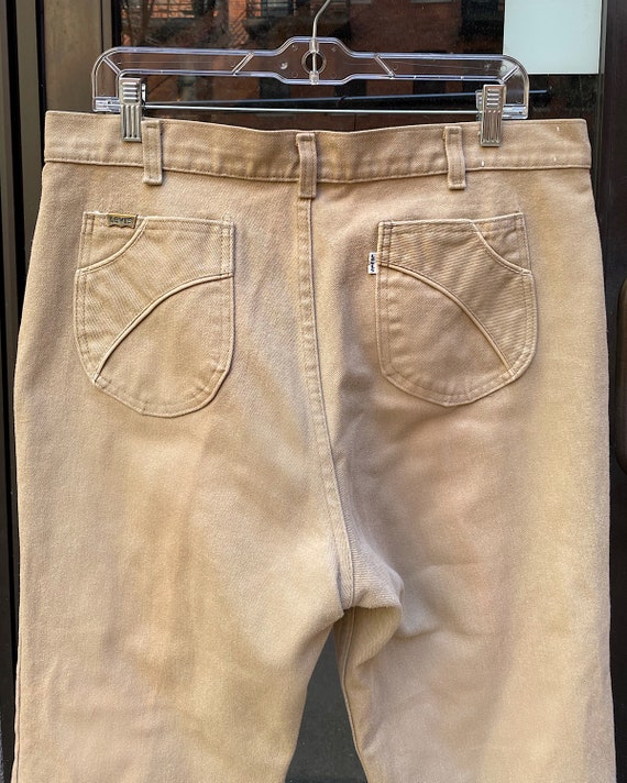 Vintage Levi's Khaki Bell Bottom Jeans (34/35) - … - image 5
