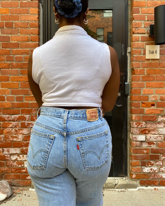 Vintage Levi's 550 Re-worked Safety Pin Mom Jeans 30/31 - Etsy UK