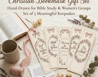 Bookmark gift set for Christian women group favor for womens ministry bibles study gift for her faith based bookmark set scripture download