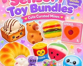 Squishy Sensory Toy Bundle Choose Your Fidget Toy Pack Fun Squishies Gift Set Kids Party Favor Classroom Prize Basket