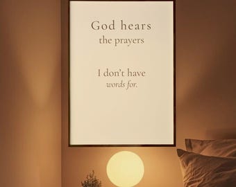 God Hears Prayers Printable | Christian Bedroom Decor (Digital Download)