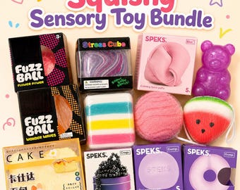 Squishy Sensory Toy Bundle Choose Your Fidget Toy Pack Fun Squishies Gift Set Kids Party Favor Classroom Prize Basket