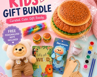 Kids Squishy Gift Bundle Personalized Kids Gift Set With Mini Craft Box Fidget Toys Plush Stationery Birthday Gift For Girls