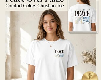 Camiseta cristiana de colores reconfortantes para grupo de adoración, camiseta extragrande para aliviar la ansiedad, camiseta para bautismo, regalo para mamá, camisetas para grupos de la iglesia
