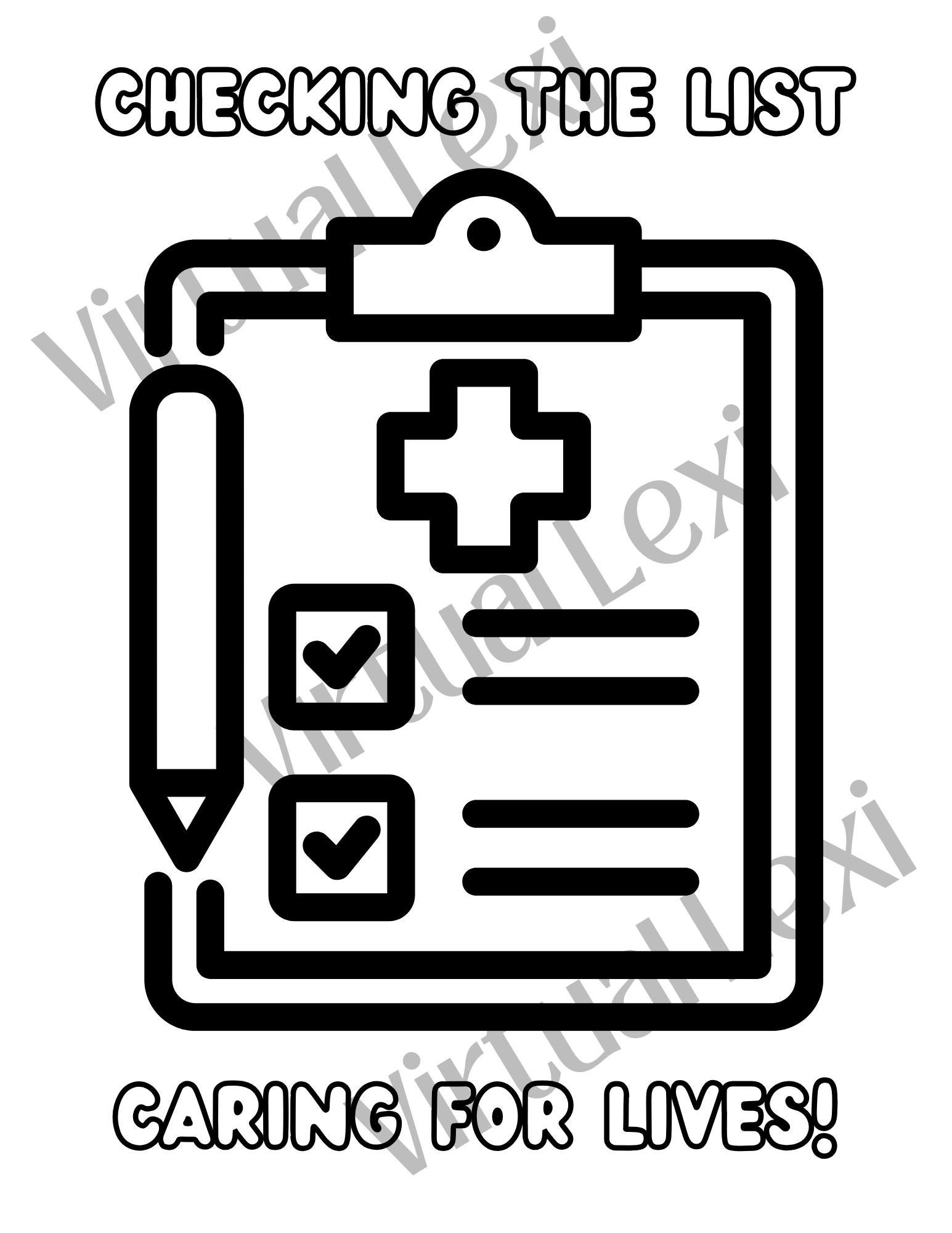 Medical Career Digital Coloring Pages 4 Printable PDF Pages for Medical