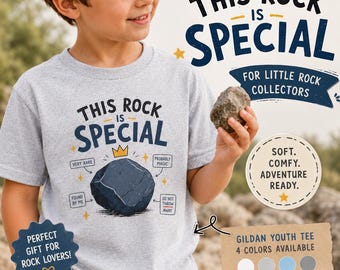 Kids Rock Shirt Boys Rock Collector Tee This Rock Is Special Shirt Youth Gildan Nature Shirt Little Explorer Gift Outdoor Adventure Kids Tee