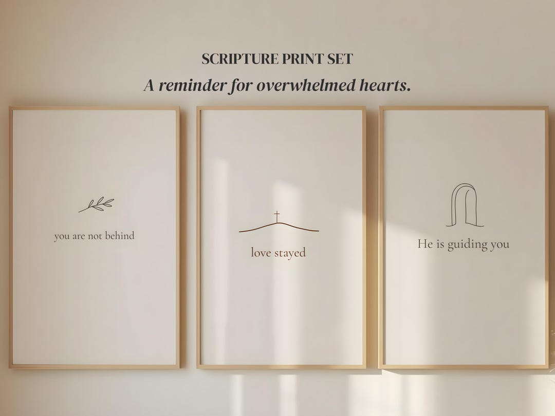 Christian Wall Art Set Printable | Scripture Prints Bundle | Modern ...