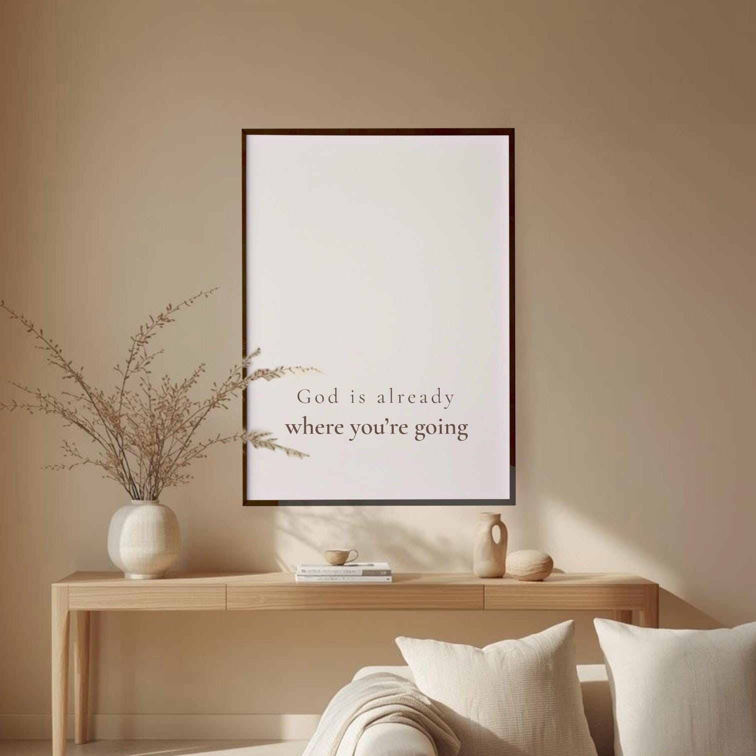Christian Scripture Wall Art Set: Neutral Minimalist Bible Quotes ...