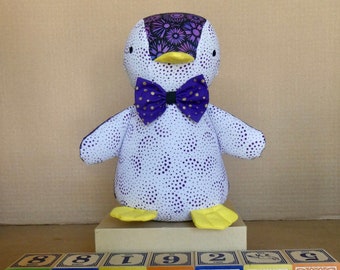 Penguin Stuffed Toy in Purples