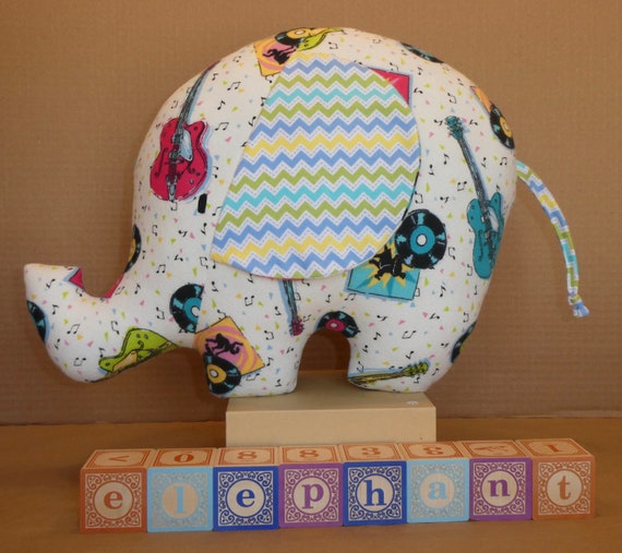 Large Elephant PillowToy with a 2-Tone Chocolate Lover Theme