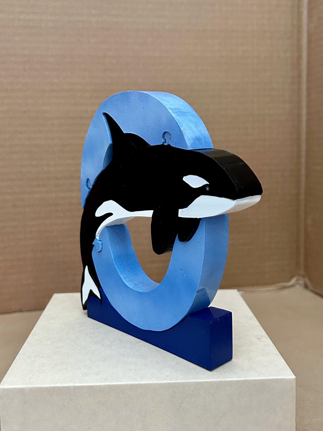 O is for Orca (killer Whale) Wooden Puzzle - Etsy