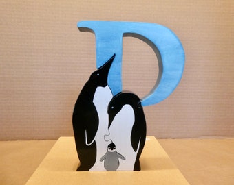 P is for Penguin Family Wooden Puzzle