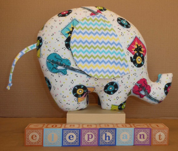 Large Elephant PillowToy with a 2-Tone Chocolate Lover Theme
