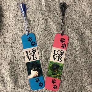 Personalized Paw Print Bookmark, Custom Bookmark, Photo Bookmark, Metal Bookmark,Readers Gift, Gift For Mom, Teacher gift,Pet Lover,