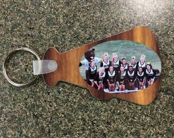 Custom Personalized Cheerleading Megaphone Keychain