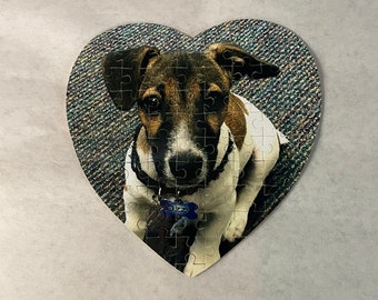 Heart Photo Puzzle, Personalized 75 Piece Jigsaw