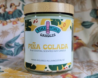 8oz Piña Colada Scented Soy Candle - Tiki Time Candle Collection