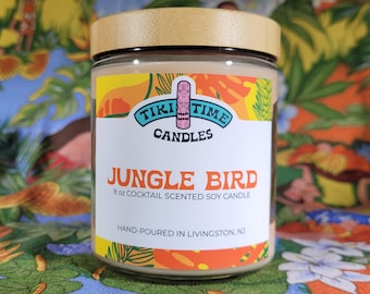 8oz Jungle Bird Scented Soy Candle - Tiki Time Candle Collection