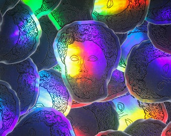 Holographic Marcus Aurelius Sticker 2 (See item description)