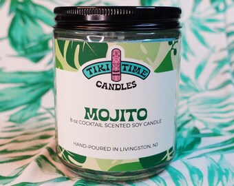 8oz Mojito Scented Soy Candle - Tiki Time Candle Collection