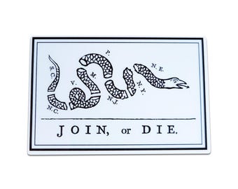 Join or Die Glow In The Dark Sticker (See item description)
