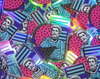 Holographic Marcus Aurelius Sticker 1 (See item description)